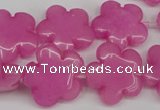 CCN2341 15.5 inches 20mm carved flower candy jade beads wholesale