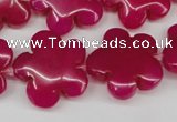 CCN2342 15.5 inches 20mm carved flower candy jade beads wholesale