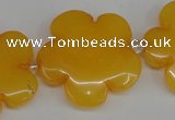 CCN2350 15.5 inches 30mm carved flower candy jade beads wholesale