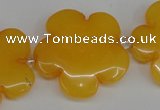 CCN2350 15.5 inches 30mm carved flower candy jade beads wholesale