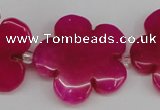 CCN2352 15.5 inches 30mm carved flower candy jade beads wholesale