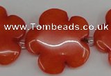 CCN2353 15.5 inches 30mm carved flower candy jade beads wholesale