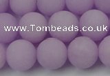 CCN2401 15.5 inches 4mm round matte candy jade beads wholesale