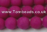 CCN2404 15.5 inches 4mm round matte candy jade beads wholesale