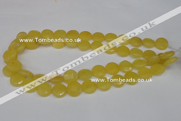 CCN241 15.5 inches 15mm faceted coin candy jade beads wholesale