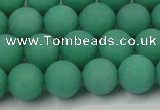 CCN2410 15.5 inches 4mm round matte candy jade beads wholesale