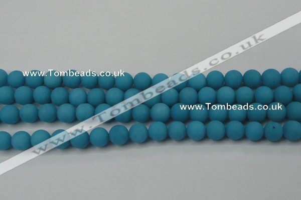 CCN2411 15.5 inches 4mm round matte candy jade beads wholesale