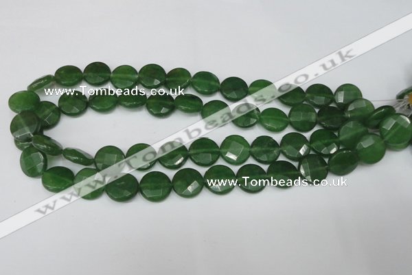 CCN242 15.5 inches 15mm faceted coin candy jade beads wholesale