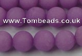 CCN2422 15.5 inches 6mm round matte candy jade beads wholesale