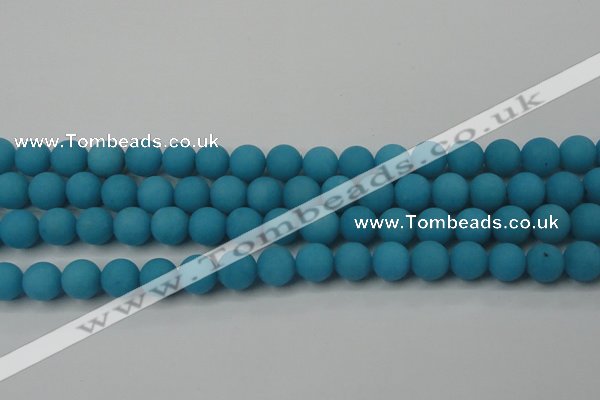 CCN2431 15.5 inches 6mm round matte candy jade beads wholesale