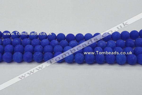 CCN2433 15.5 inches 6mm round matte candy jade beads wholesale