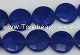 CCN244 15.5 inches 15mm faceted coin candy jade beads wholesale