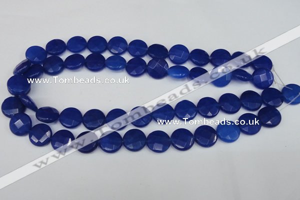 CCN244 15.5 inches 15mm faceted coin candy jade beads wholesale