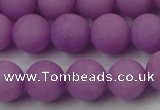 CCN2442 15.5 inches 8mm round matte candy jade beads wholesale