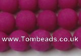 CCN2444 15.5 inches 8mm round matte candy jade beads wholesale