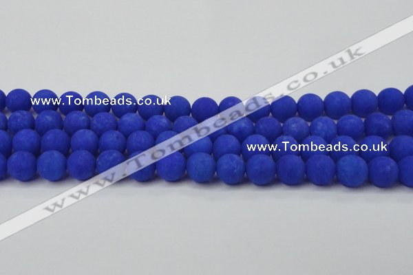 CCN2453 15.5 inches 8mm round matte candy jade beads wholesale