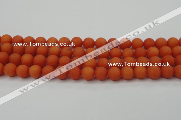 CCN2467 15.5 inches 10mm round matte candy jade beads wholesale