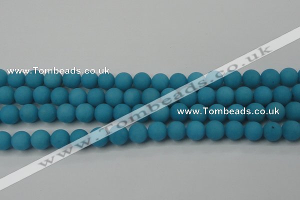 CCN2471 15.5 inches 10mm round matte candy jade beads wholesale