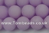 CCN2481 15.5 inches 12mm round matte candy jade beads wholesale