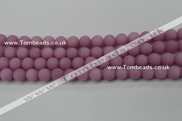 CCN2483 15.5 inches 12mm round matte candy jade beads wholesale