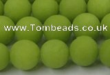 CCN2489 15.5 inches 12mm round matte candy jade beads wholesale