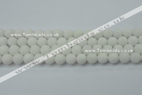 CCN2500 15.5 inches 14mm round matte candy jade beads wholesale