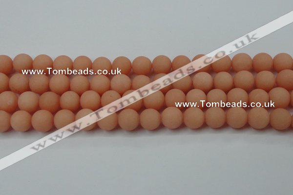 CCN2506 15.5 inches 14mm round matte candy jade beads wholesale