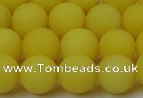 CCN2508 15.5 inches 14mm round matte candy jade beads wholesale