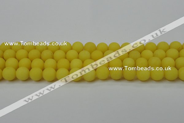 CCN2508 15.5 inches 14mm round matte candy jade beads wholesale