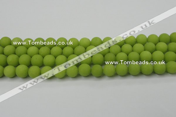 CCN2509 15.5 inches 14mm round matte candy jade beads wholesale