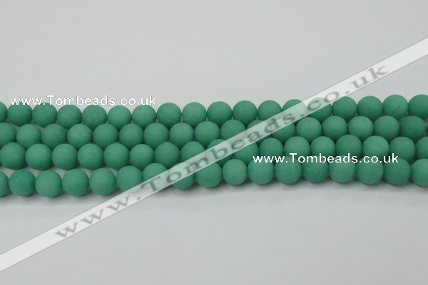 CCN2510 15.5 inches 14mm round matte candy jade beads wholesale