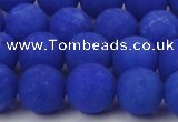 CCN2513 15.5 inches 14mm round matte candy jade beads wholesale