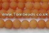 CCN2516 15.5 inches 6mm round matte candy jade beads wholesale