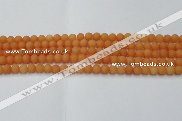 CCN2516 15.5 inches 6mm round matte candy jade beads wholesale