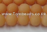 CCN2519 15.5 inches 12mm round matte candy jade beads wholesale