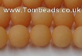 CCN2520 15.5 inches 14mm round matte candy jade beads wholesale