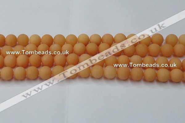 CCN2520 15.5 inches 14mm round matte candy jade beads wholesale