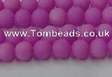 CCN2522 15.5 inches 4mm round matte candy jade beads wholesale