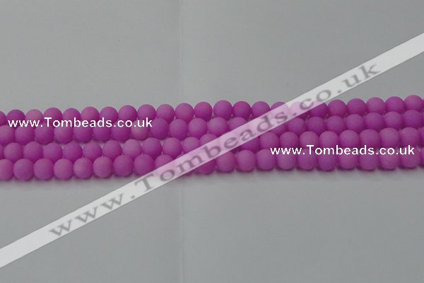 CCN2523 15.5 inches 6mm round matte candy jade beads wholesale