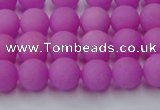 CCN2524 15.5 inches 8mm round matte candy jade beads wholesale