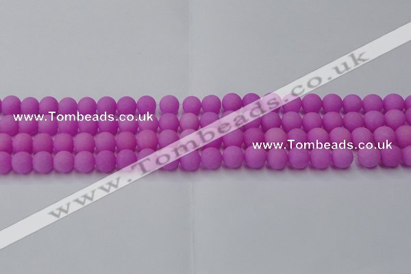 CCN2524 15.5 inches 8mm round matte candy jade beads wholesale