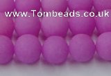 CCN2526 15.5 inches 12mm round matte candy jade beads wholesale