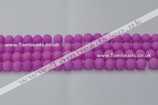 CCN2526 15.5 inches 12mm round matte candy jade beads wholesale