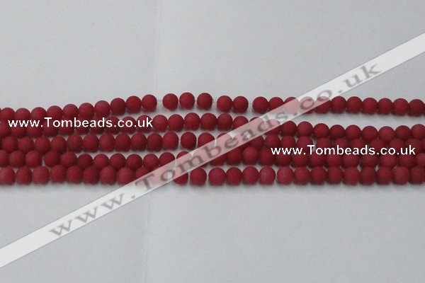 CCN2529 15.5 inches 4mm round matte candy jade beads wholesale