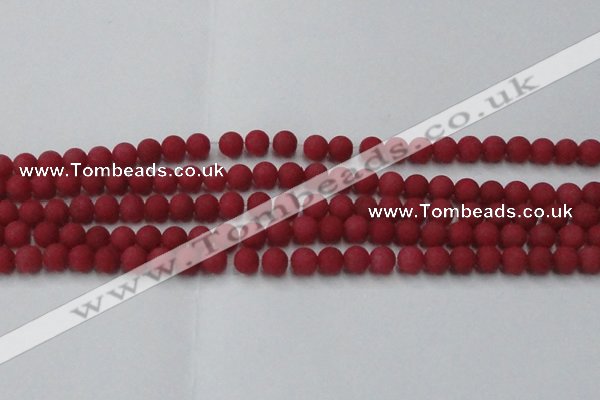 CCN2530 15.5 inches 6mm round matte candy jade beads wholesale