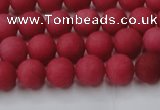 CCN2531 15.5 inches 8mm round matte candy jade beads wholesale