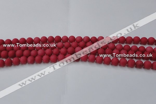 CCN2531 15.5 inches 8mm round matte candy jade beads wholesale