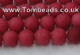 CCN2532 15.5 inches 10mm round matte candy jade beads wholesale