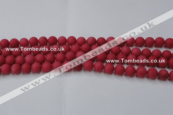 CCN2533 15.5 inches 12mm round matte candy jade beads wholesale