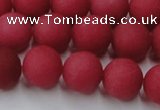 CCN2534 15.5 inches 14mm round matte candy jade beads wholesale